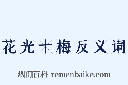花光十梅反义词是什么意思的图片